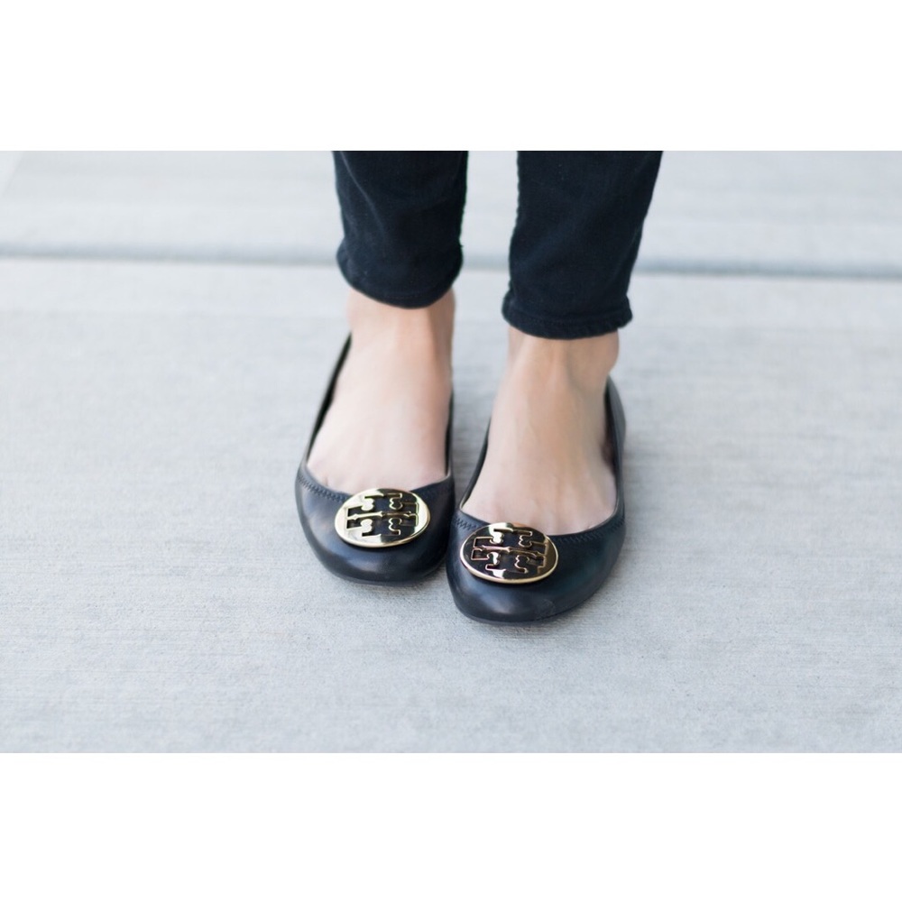 {Tory Burch} Black Reva Flat